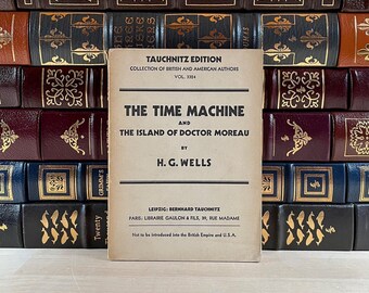 De tijdmachine en het eiland van dokter Moreau door H.G. Wells: schaarse, tweede wereldoorlog paperbackeditie