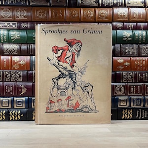 Rare, Stunning, Collectible, Early German Edition of Grimms&#39; Fairy Tales (Sprookjes van Grimm) by Brothers Grimm, Illustrated, Original DJ