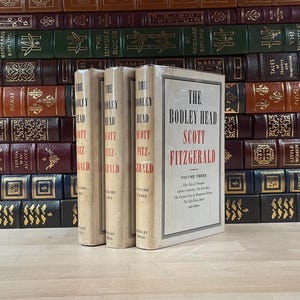 De Bodley-kopset van F. Scott Fitzgerald, drie delen, klassieke literatuur, circa jaren 1960