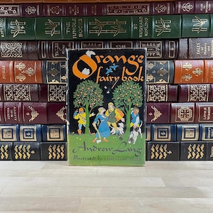 Rare, Collectible Edition of the Orange Fairy Book by Andrew Lang, Illustrated by Christine Price, 14 Classic Fairy Tales, Original Rare DJ