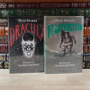 Vintage Horror First Edition Set: Dracula & Frankenstein, Charles Keeping Illustrations