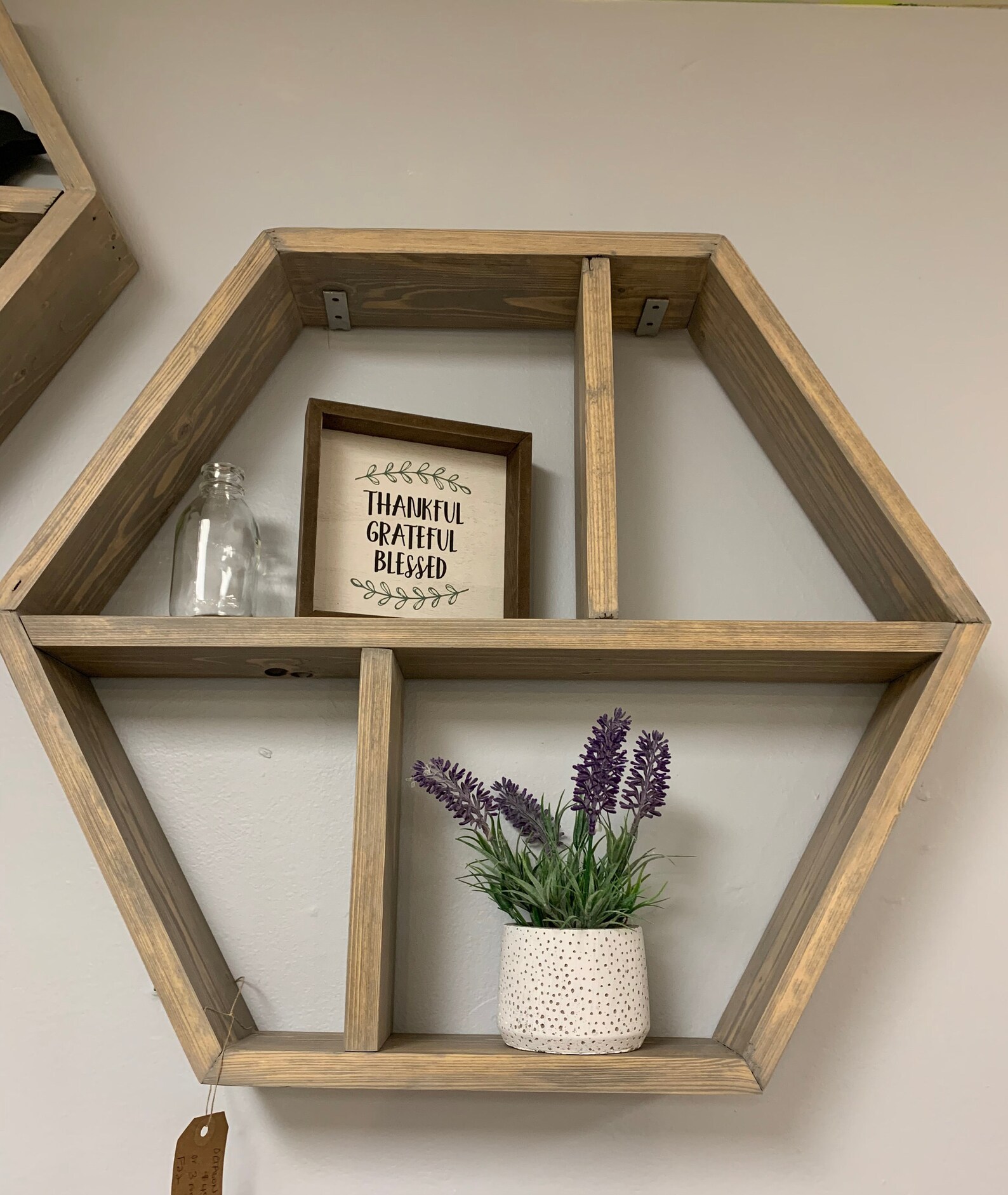Octagon wood shelves Etsy