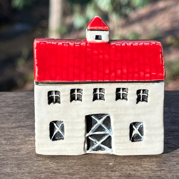 Barn, Farm, Little House, Tiny House, Ceramic Houses, Miniature House, Fairy House, Clay Houses, Miniatures, Small Houses, small decor
