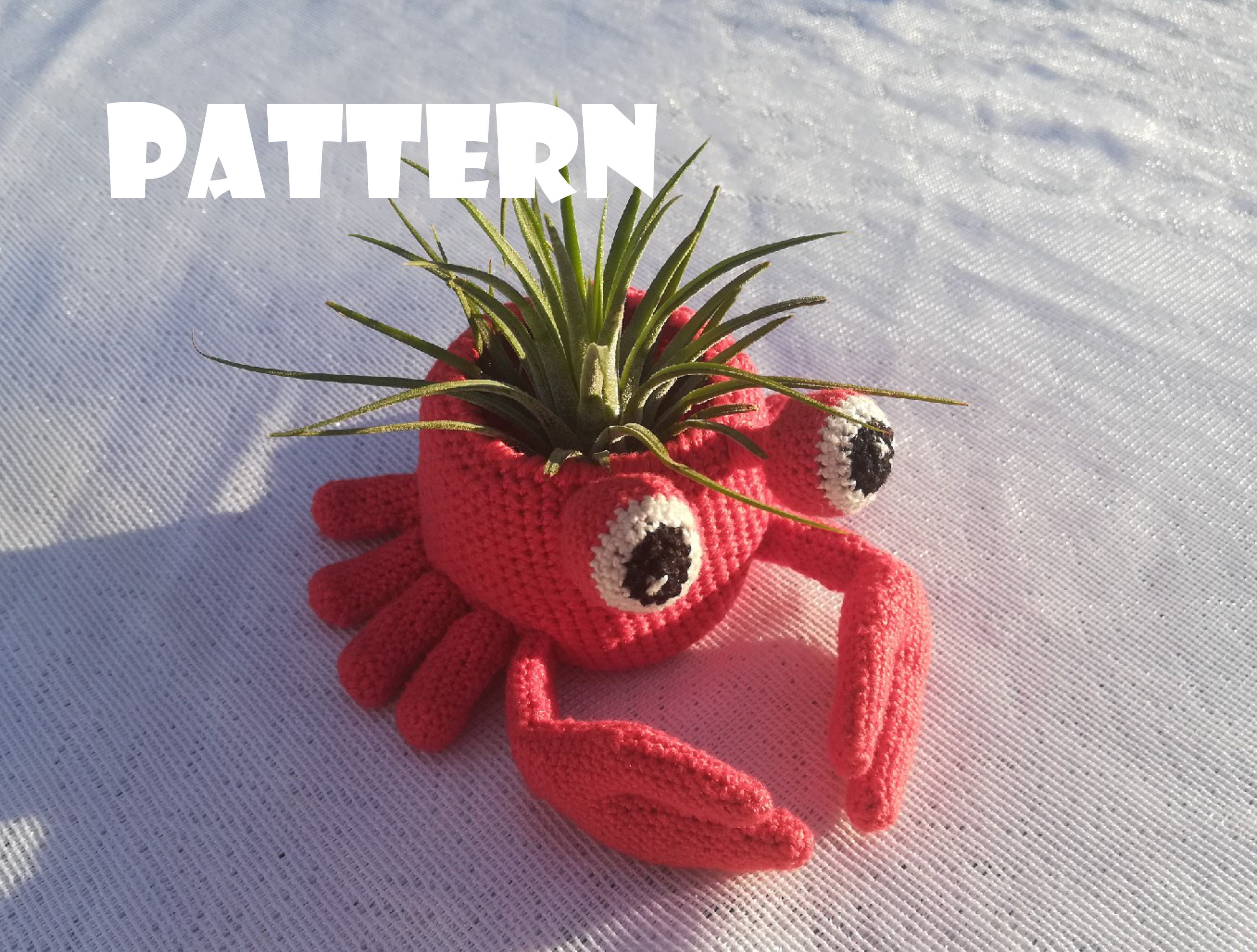 DIY Crochet pattern Air plant holder Tillandsia holder Animal Etsy