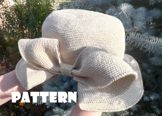 Brim and bow summer hat crochet pattern Clearance