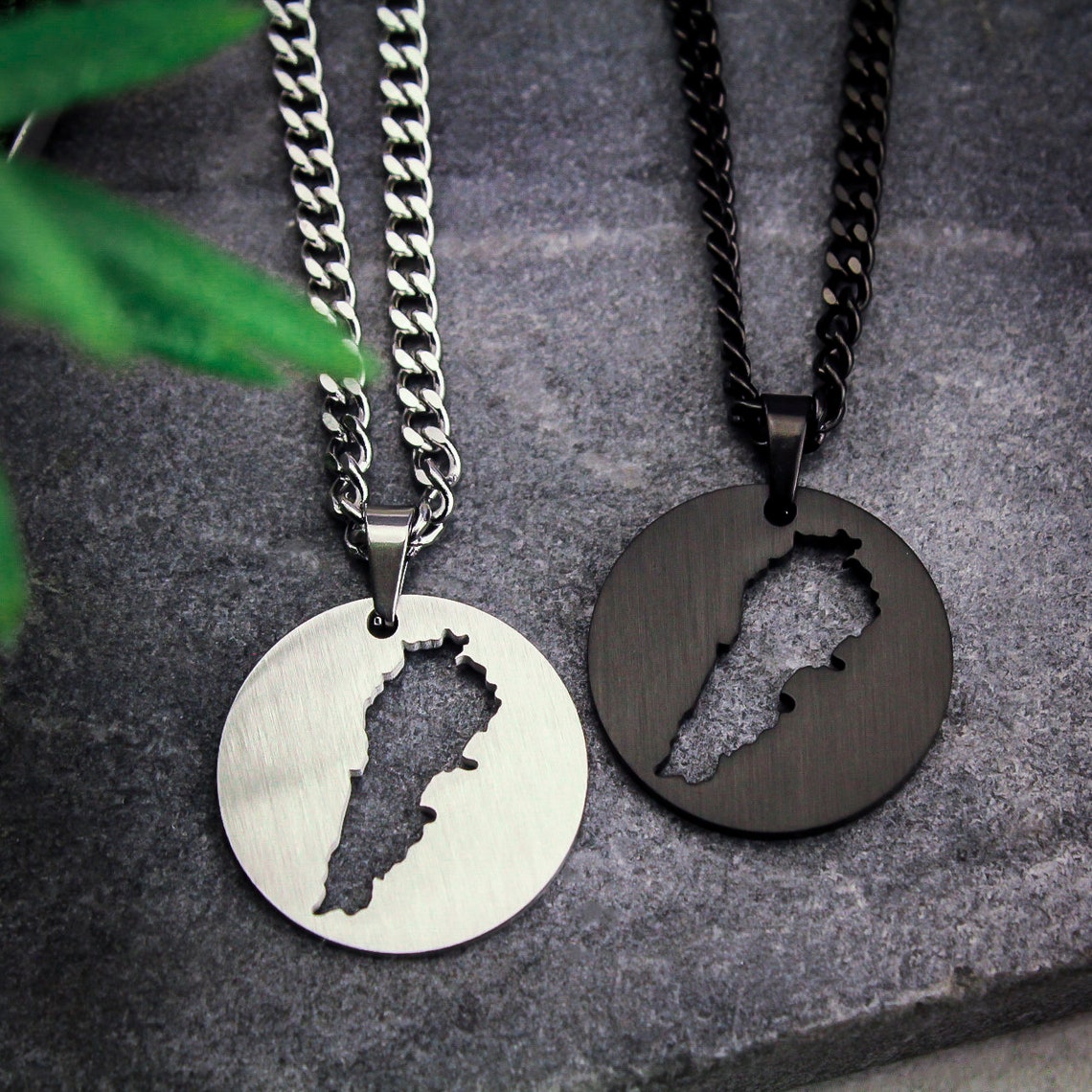Lebanon Map Necklace Lebanon Country Necklace 18K Gold Etsy