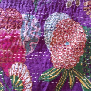 Green - Bengal Kantha Hand Embroidery Silk Cotton Cushion Cover (19 x 19 in) 09