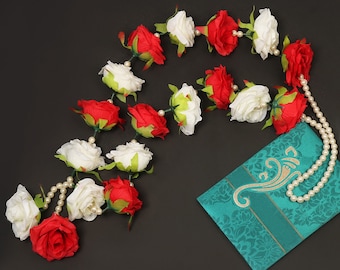 Indian Wedding Garland, Silk Rose Flower, Milni Ceremony