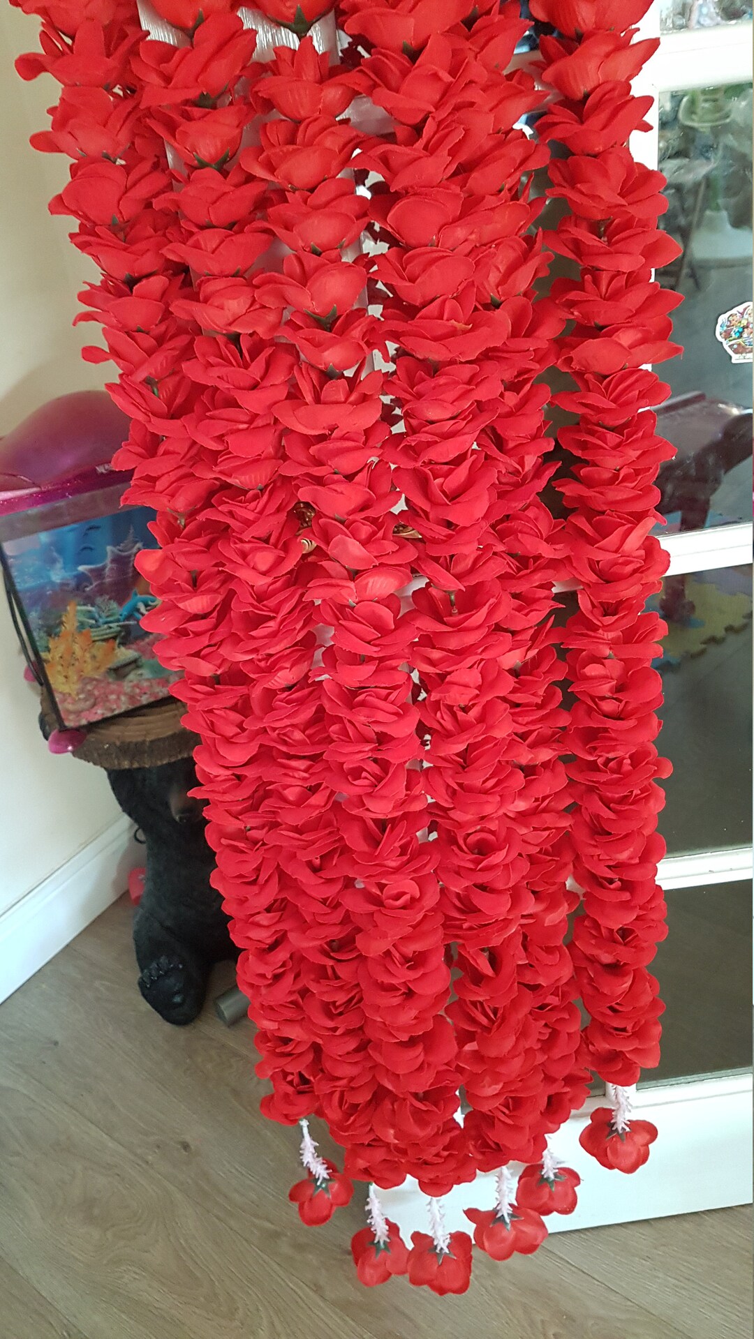 Artificial Rose Garland Velvet/plastic Flower Wedding Garden Home Décor