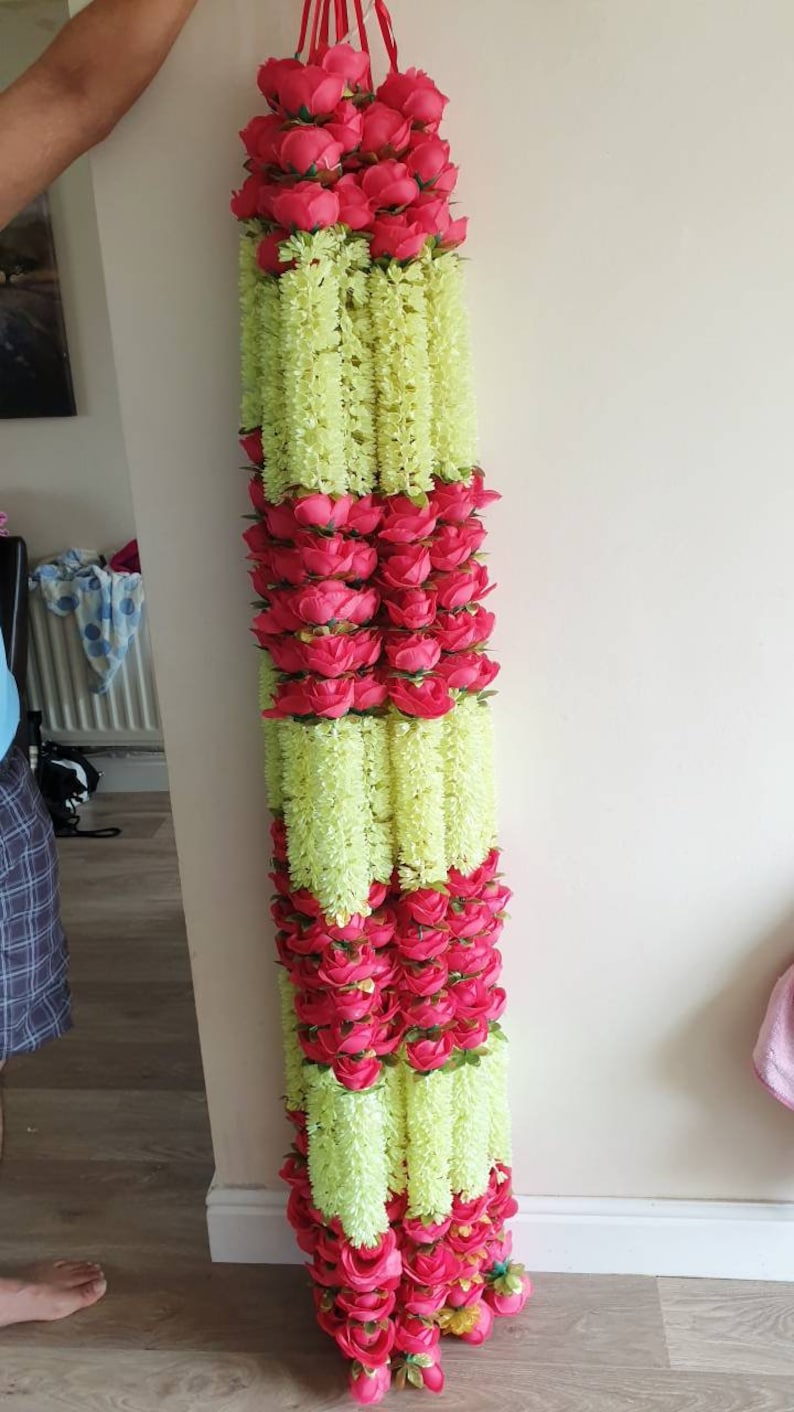 Pack of 3 Artificial Jasmine Garland With Rose's Wedding Etsy UK