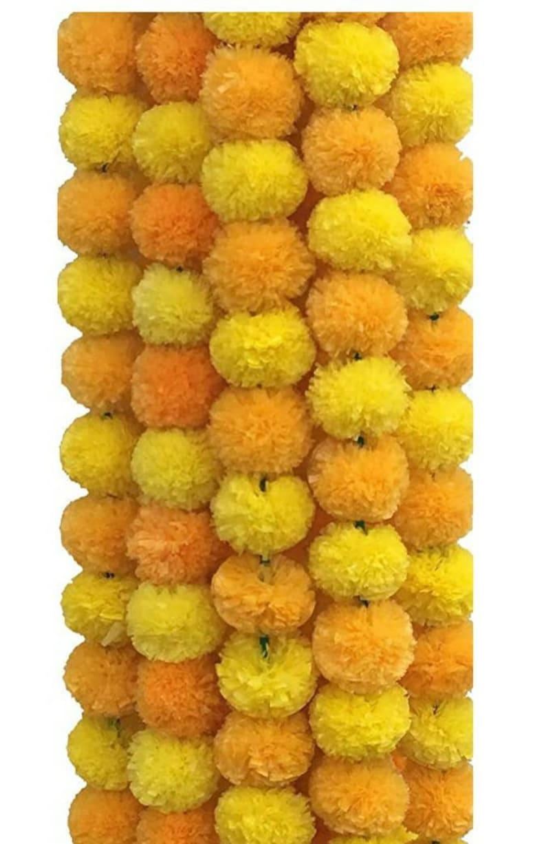 Pack of 20 Artificial Marigold Garlands Flower Strings Wedding Etsy
