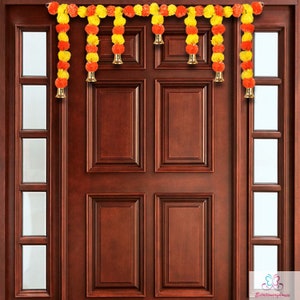 Indian handcrafted marigold toran door hangings decor wedding mehndi party