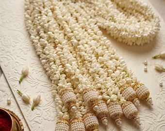 Scented Jasmine Garland, Indian Wedding Decor, 5ft Artificial Flower Backdrop