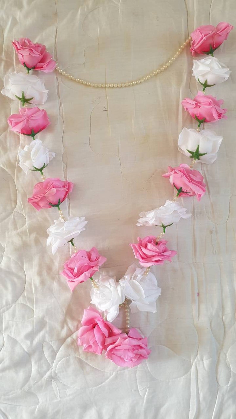 Wedding Garlands Indian Wedding Rose Garland Silk Flower Etsy
