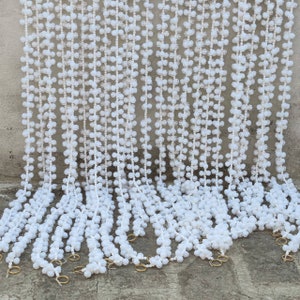 Pack of 4 Jasmine garland 1 meter jasmine buds artificial flower wedding mehndi party door hanging traditional decor