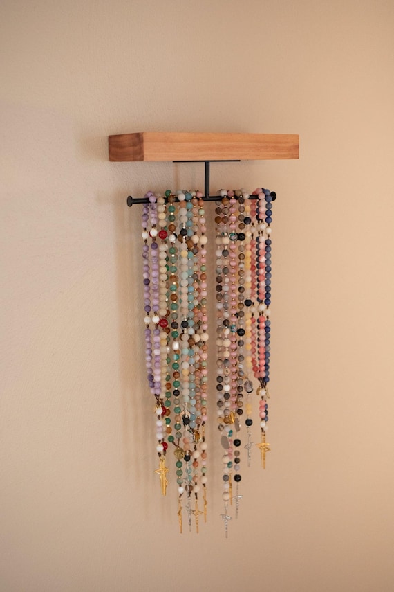 Prayer Shelf | Rosary Organizer | Catholic Prayer Room Decor