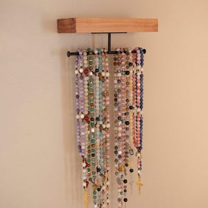Prayer Shelf | Rosary Organizer | Catholic Prayer Room Decor image 1
