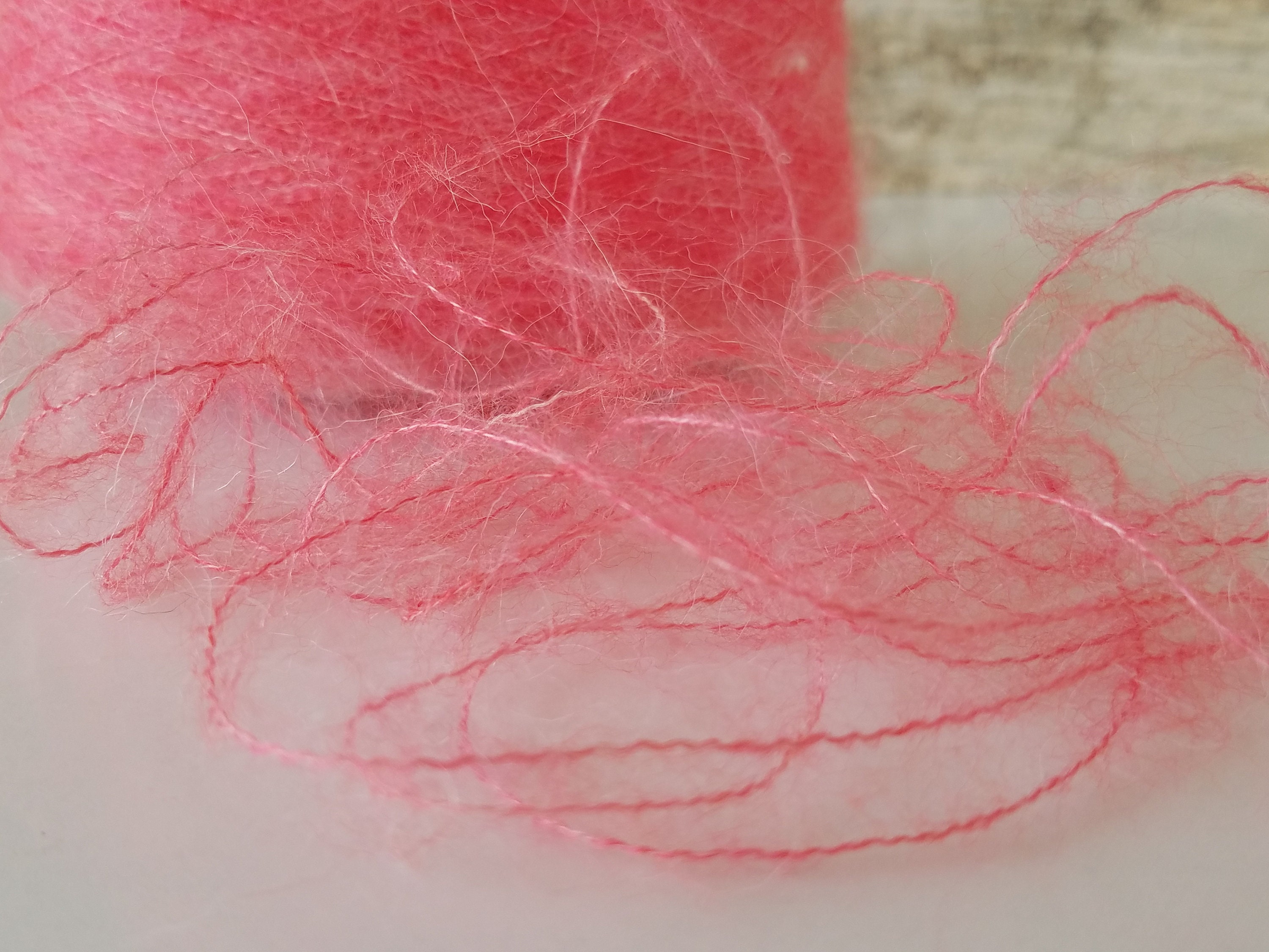 Mohair Cone yarn Candy Pink 756gr Mohair Spool yarn Machine Etsy