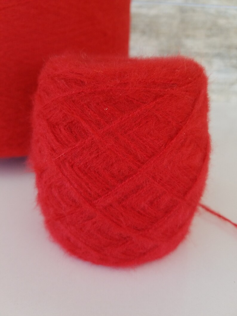 Silk Cone Yarn Red 1330gr Merino Spool Yarn Machine Yarn Etsy