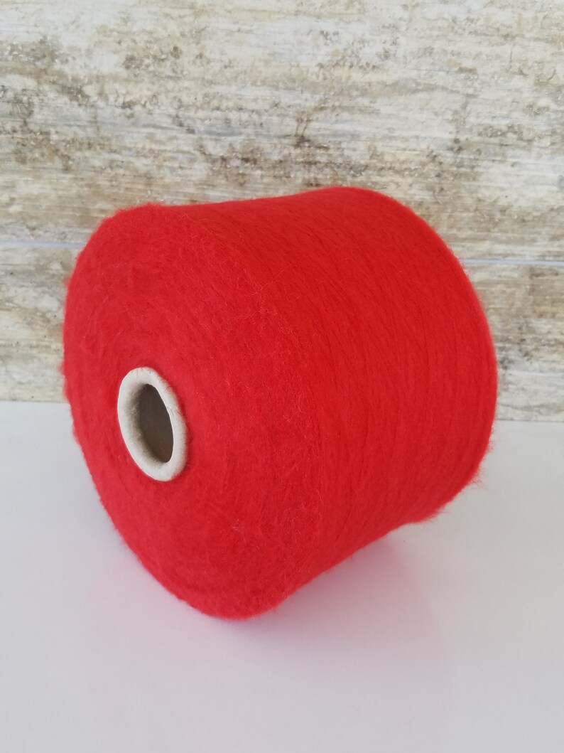 Silk Cone Yarn Red 1330gr Merino Spool Yarn Machine Yarn Etsy
