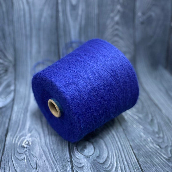 Mohair Cone yarn Saxon Blue , 875gr Mohair Spool yarn, Machine Yarn, Machine Cone Thread, Knitting cone yarn, Spool yarn, T116