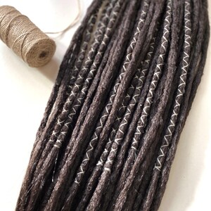 Dark Brown Crochet Dreadlock Extensions: Kanekalon DE/SE Dreads (16-24 inch) image 5