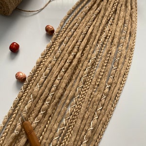 Light Ash Blonde Crochet Dreads & Braids: Synthetic Dreadlock Extensions