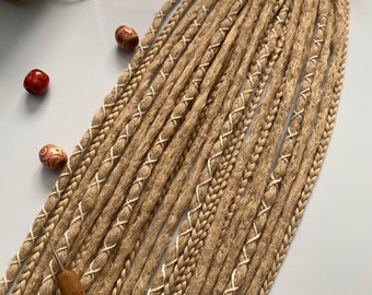 Light Ash Blonde Crochet Dreads & Braids: Synthetic Dreadlock Extensions