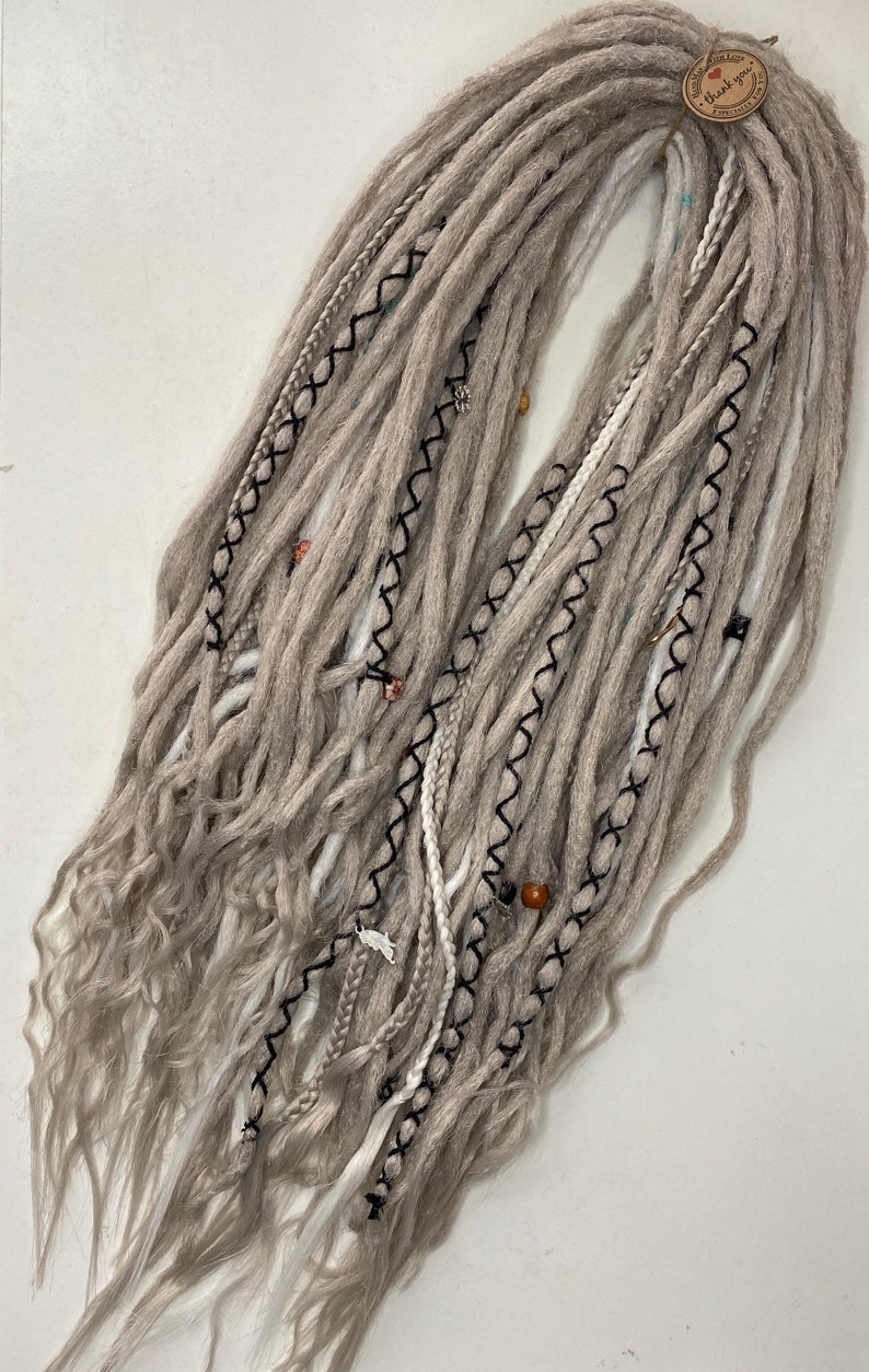 Silver White Curly Dreads / Synthetic Dreadlocks Extensions Etsy