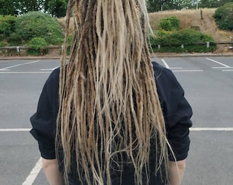 Chocolate Honey Brown Kanekalon Dreadlocks: Crochet Synthetic Hair Extensions (16-24 inches)
