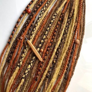 Rastas de ganchillo otoñales: extensiones de cabello Kanekalon decoradas