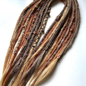 Coleção Outono Dreadlocks Sintéticos / Conjunto Decorado de Extensões de Dreads Sintéticos / Dreads de Crochê com Ponta Dupla ou Simples de 16 a 24 polegadas