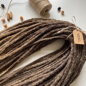 Chocolate Honey Brown Ombre Synthetic Dreadlock Extensions: Crochet Dreads