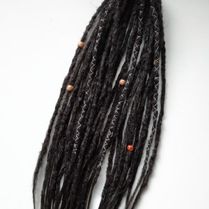 Set of Dark Brown Synthetic Dreadlocks Double ended or Single ended Crochet dreads 18-24 inches