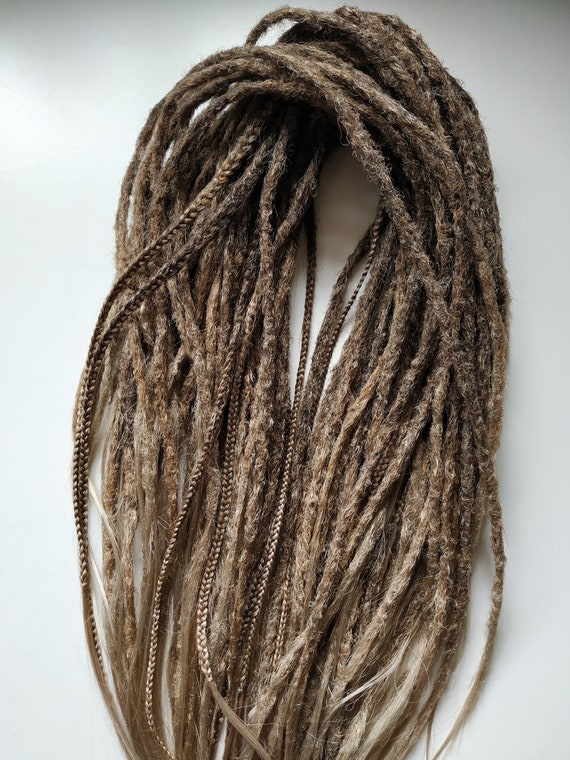 Chocolate Honey Brown Ombre Set of Synthetic Dreadlocks Double - Etsy