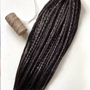 Dark Brown Crochet Dreadlock Extensions: Kanekalon DE/SE Dreads (16-24 inch) image 10