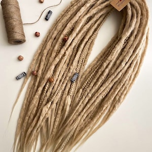 Light Ash Blonde Dreads / Crochet Dreads / Synthetic Extensions Double Ended or Single Ended Dreadlocks 16-24 inches