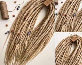 Light Ash Blonde Dreads / Crochet Dreads / Synthetic Extensions Double Ended or Single Ended Dreadlocks 16-24 inches