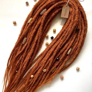 Ginger Fire Dreads /  Synthetic Dreadlocks Extensions Double ended or Single ended Crochet dreads 16-24 inches