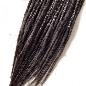 Dark Brown Crochet Dreadlock Extensions: Kanekalon DE/SE Dreads (16-24 inch) image 8
