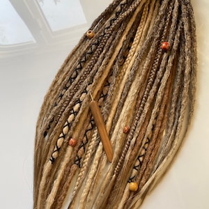 Natural Honey Dreadlock Style / Chocolate Honey Transitional / Light Ash Blonde / Set of Synthetic Dreadlocks / Crochet dreads