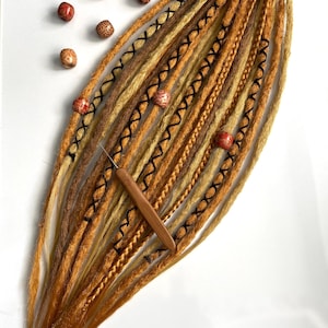 Ginger Copper Crochet Dreadlocks: Synthetic Kanekalon Extensions