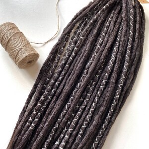 Dark Brown Crochet Dreadlock Extensions: Kanekalon DE/SE Dreads (16-24 inch) image 6