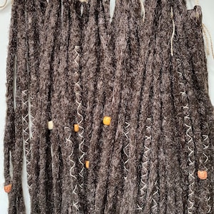 Medium Brown #6 Synthetic Dreadlocks Double ended or Single ended Extensions Crochet dreads 18-24 inches