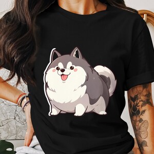 Alaskan Malamute T-Shirt Kawaii Style Wunderbar weiches Bella 3001 T-Shirt Geschenk für Hundeliebhaber Hund Mama oder Papa Haustier Elternteil