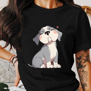 Maglietta Alano Stile Kawaii Meravigliosamente Morbida Bella 3001 Tee Regalo per Amante dei Cani Mamma o Papà di Cani Genitore di Animali Domestici