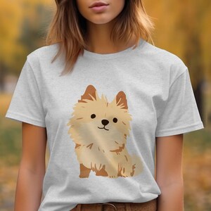 Morkie T-Shirt Kawaii Stil wunderbar weich Bella 3001 T-Shirt Geschenk für Hunde-Liebhaber Hund Mama oder Papa Haustier Eltern