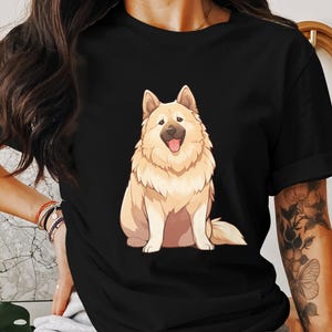 Goldener Schäferhund T-Shirt Kawaii Style wunderbar weich Bella 3001 T-Shirt Geschenk für Hundeliebhaber Hund Mama oder Papa Haustier Eltern