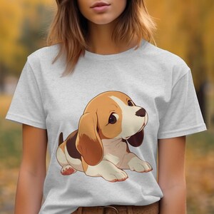 Camiseta Beagle estilo kawaii maravillosamente suave Bella 3001 Tee regalo para amantes de los perros mamá o papá perro dueño de mascota