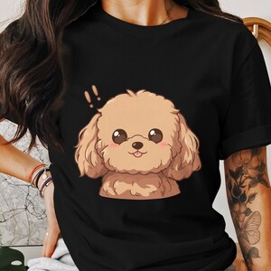 Camiseta Cavapoo estilo kawaii maravillosamente suave Bella 3001 Tee regalo para amantes de los perros mamá o papá perro dueño de mascota